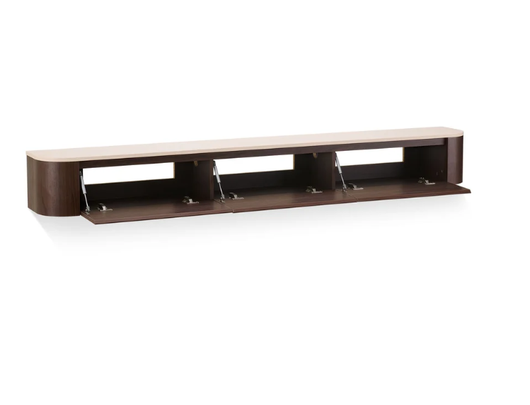 Japandi Tv Meubel Walnoot X Travertine