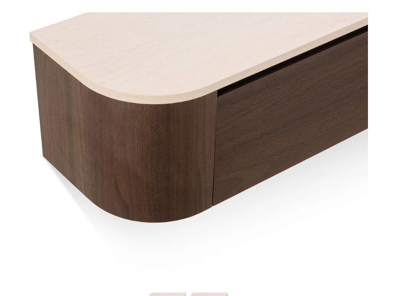 Japandi Tv Meubel Walnoot X Travertine