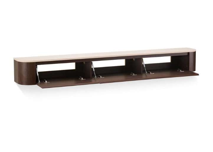 Japandi Tv Meubel Walnoot X Travertine
